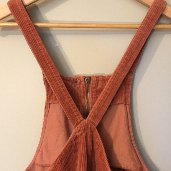 Pink Corduroy mini dress overalls - Picture 7 of 13